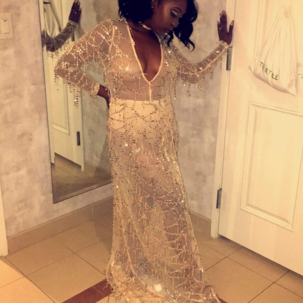 Gold Sequin Dress